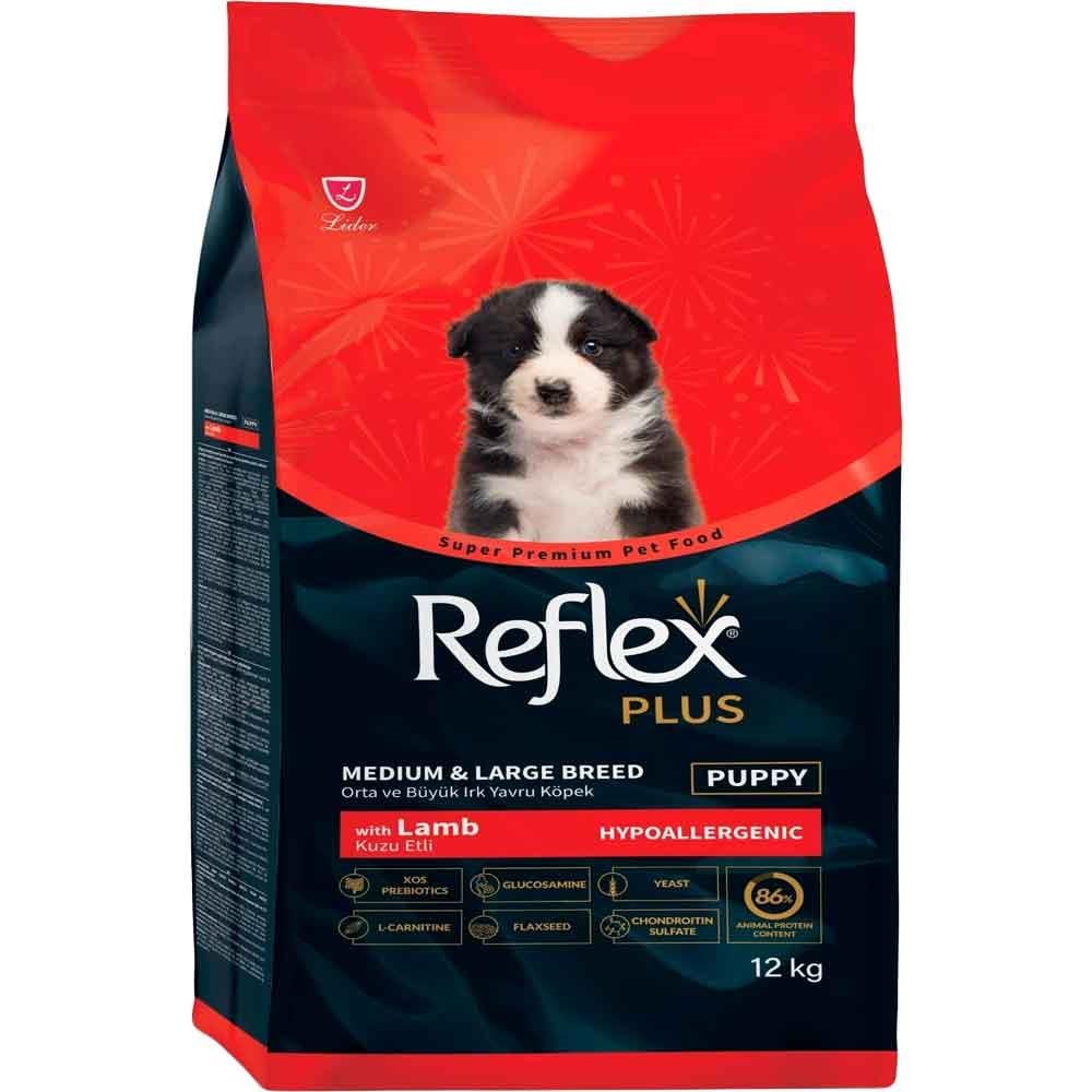 Reflex Plus Yavru Köpek Maması Kuzu Etli ve Pirinçli Orta ve Büyük Irk 12 Kg 8698995034760 Amazon Pet Center