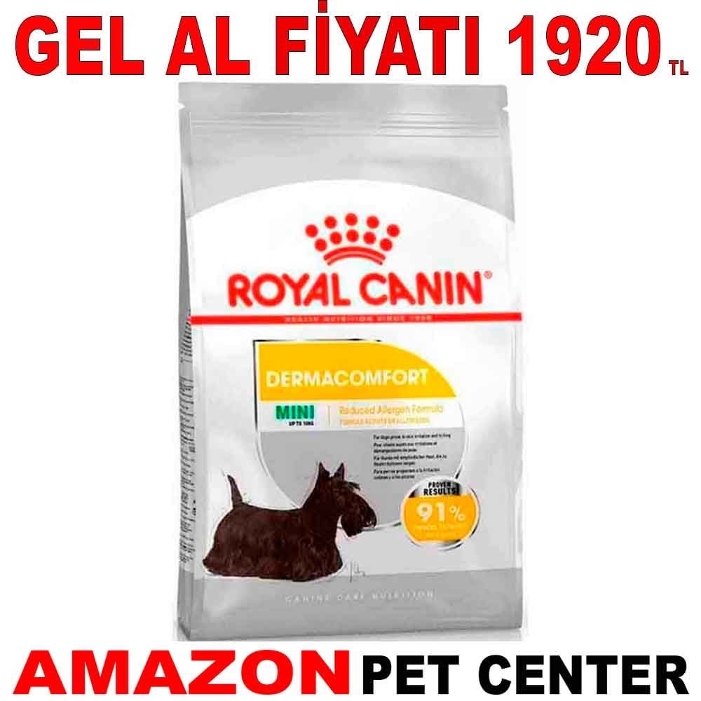 Royal Canin Köpek Maması Mini Dermaconfort 3 Kg Gel Al 18340006 Amazon Pet Center
