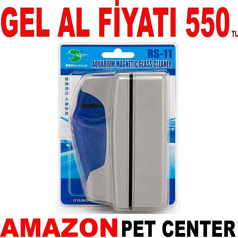 RS 11 Akvaryum Cam Sileceği Mıknatıslı 6-8 mm Camlar İçin Gel Al 35010616 Amazon Pet Center