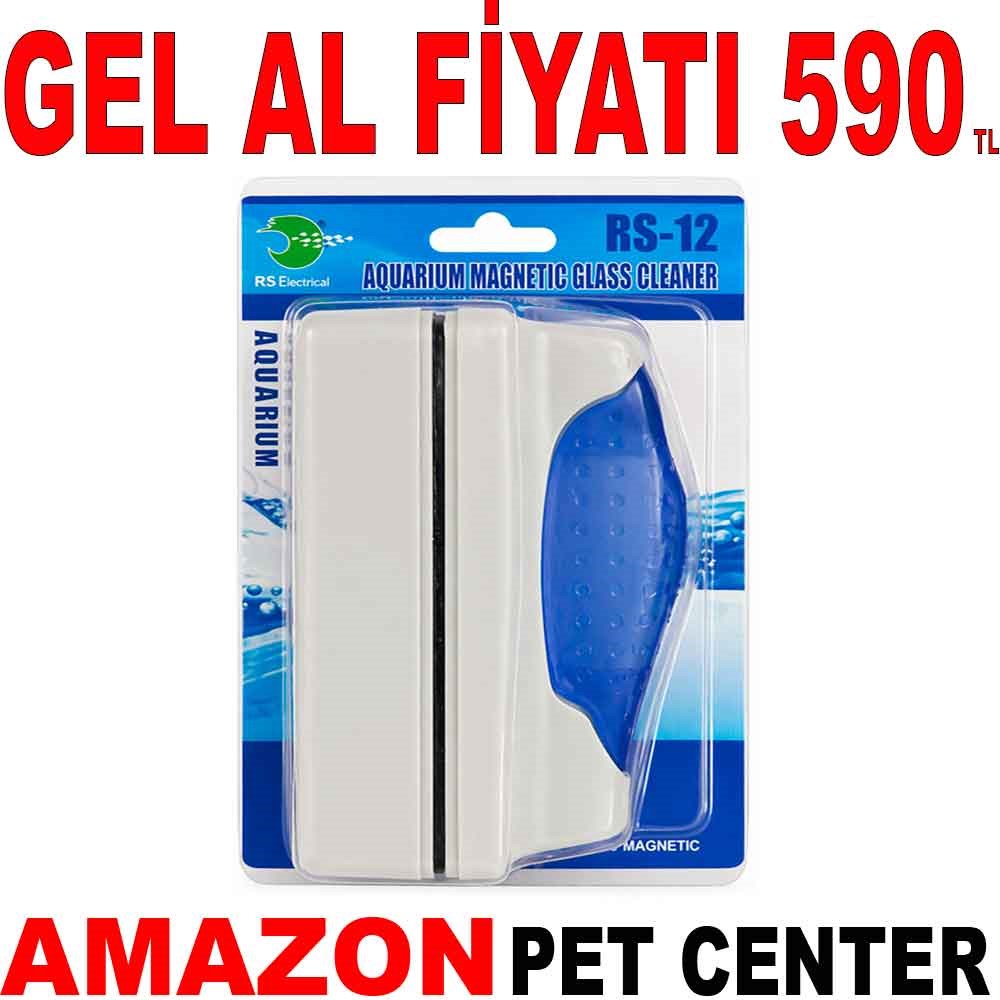 RS 12 Akvaryum Cam Sileceği Mıknatıslı 8-12 mm Camlar İçin Gel Al 35010630 Amazon Pet Center