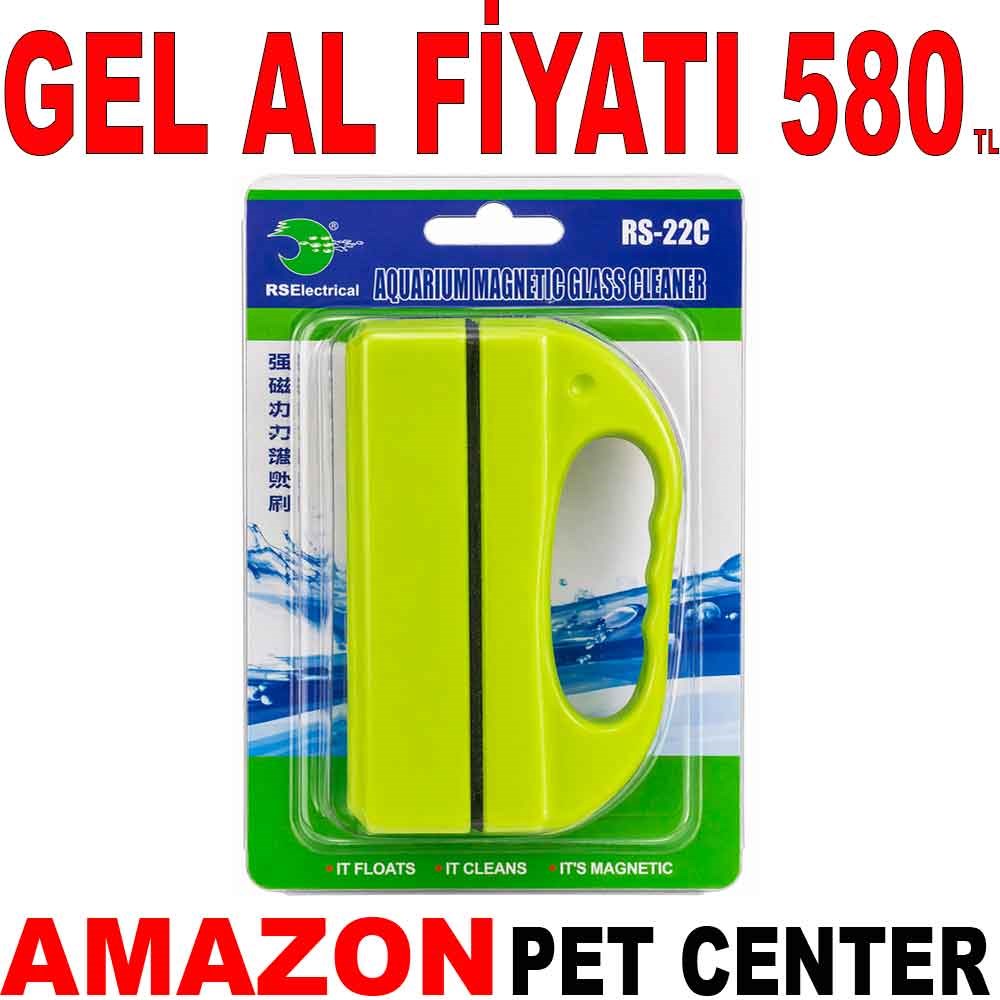RS 22C Akvaryum Cam Sileceği Mıknatıslı 6-10 mm Gel Al 35010692 Amazon Pet Center