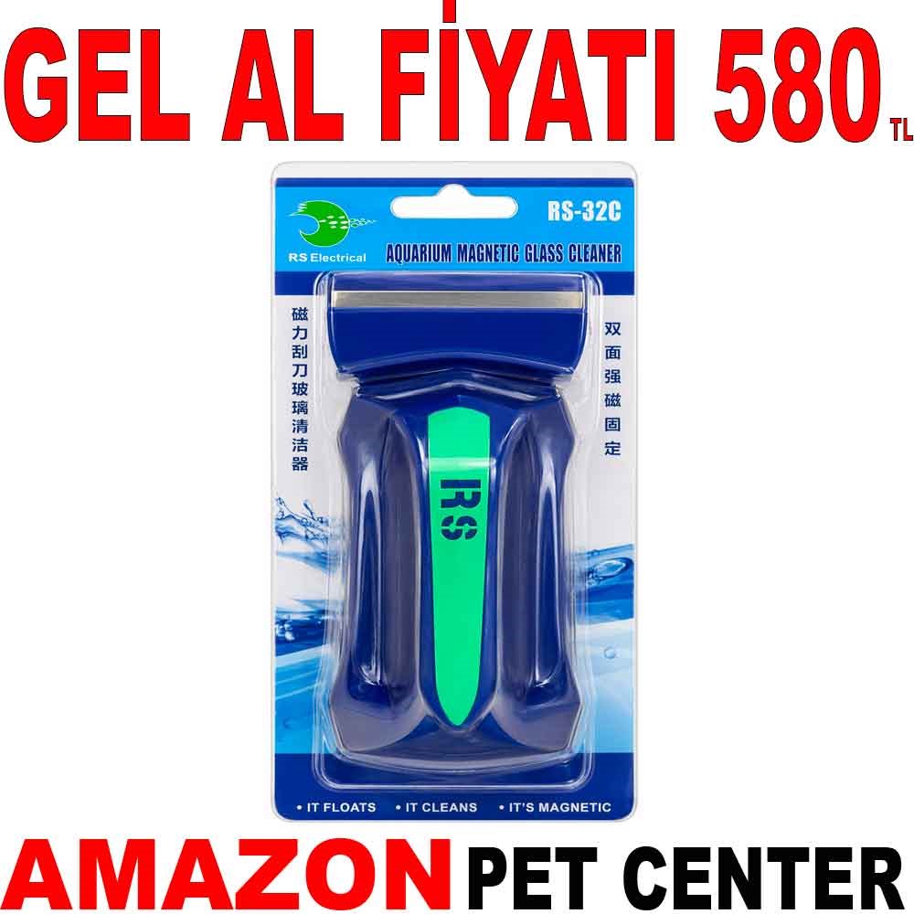RS 32C Jiletli Akvaryum Cam Sileceği Mıknatıslı 6-10 mm Gel Al 35010753 Amazon Pet Center