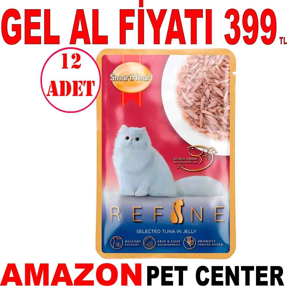 Smart Heart Refine Kedi Konservesi Jöle İçinde Ton Balıklı 70 Gr 12 Ad Gel Al 35012993 Amazon Pet Center