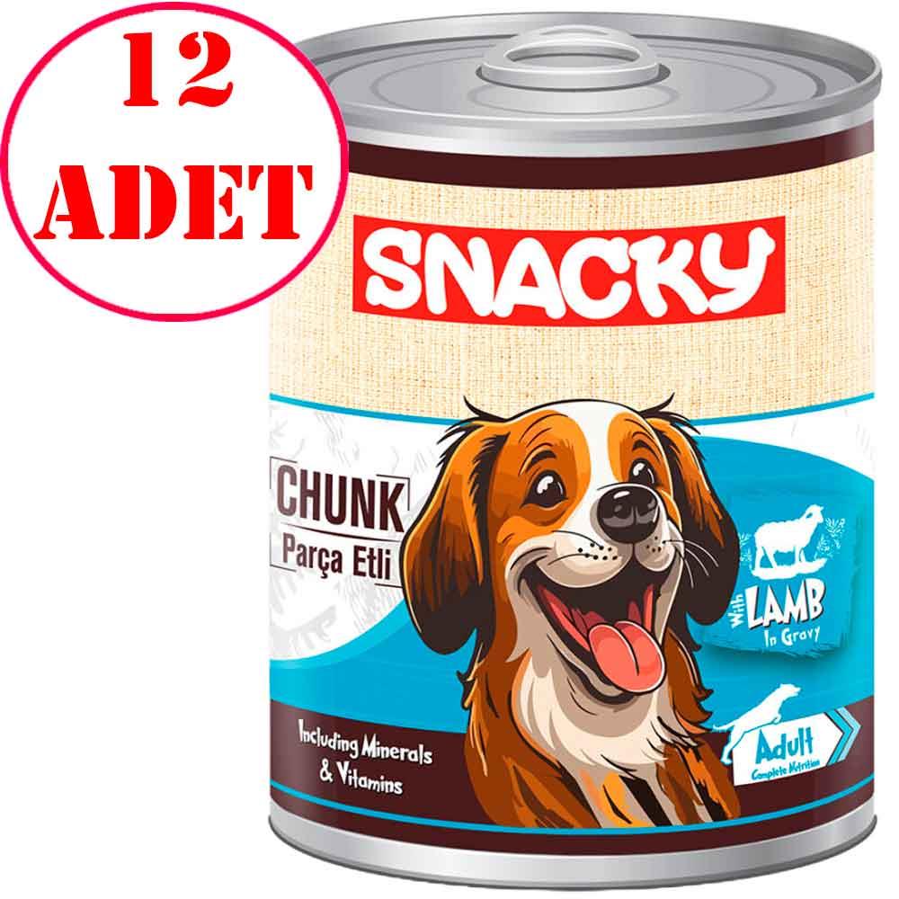 Snacky Chunk Kuzu Etli Köpek Konservesi 400 Gr 12 AD 35006343 Amazon Pet Center