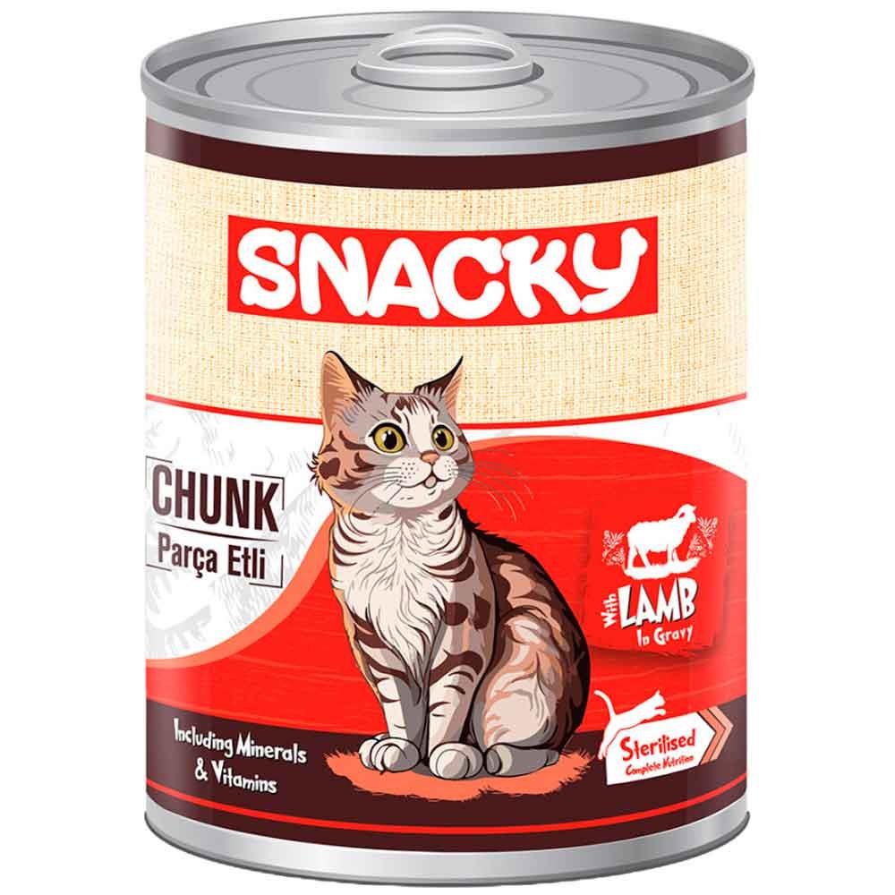 Snacky Chunk Kuzulu Kısır Kedi Konservesi 400 Gr 8682631202842 Amazon Pet Center