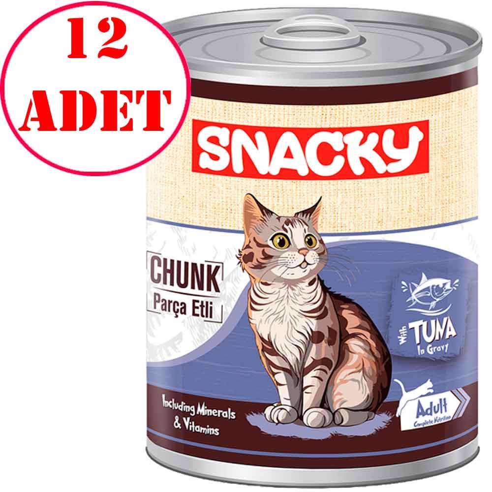 Snacky Chunk Ton Balıklı Kedi Konservesi 400 Gr 12 AD 35006244 Amazon Pet Center
