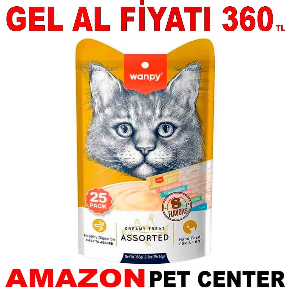 Wanpy Kedi Ödülü Karışık 25 x 14 Gr Gel Al 21947001 Amazon Pet Center