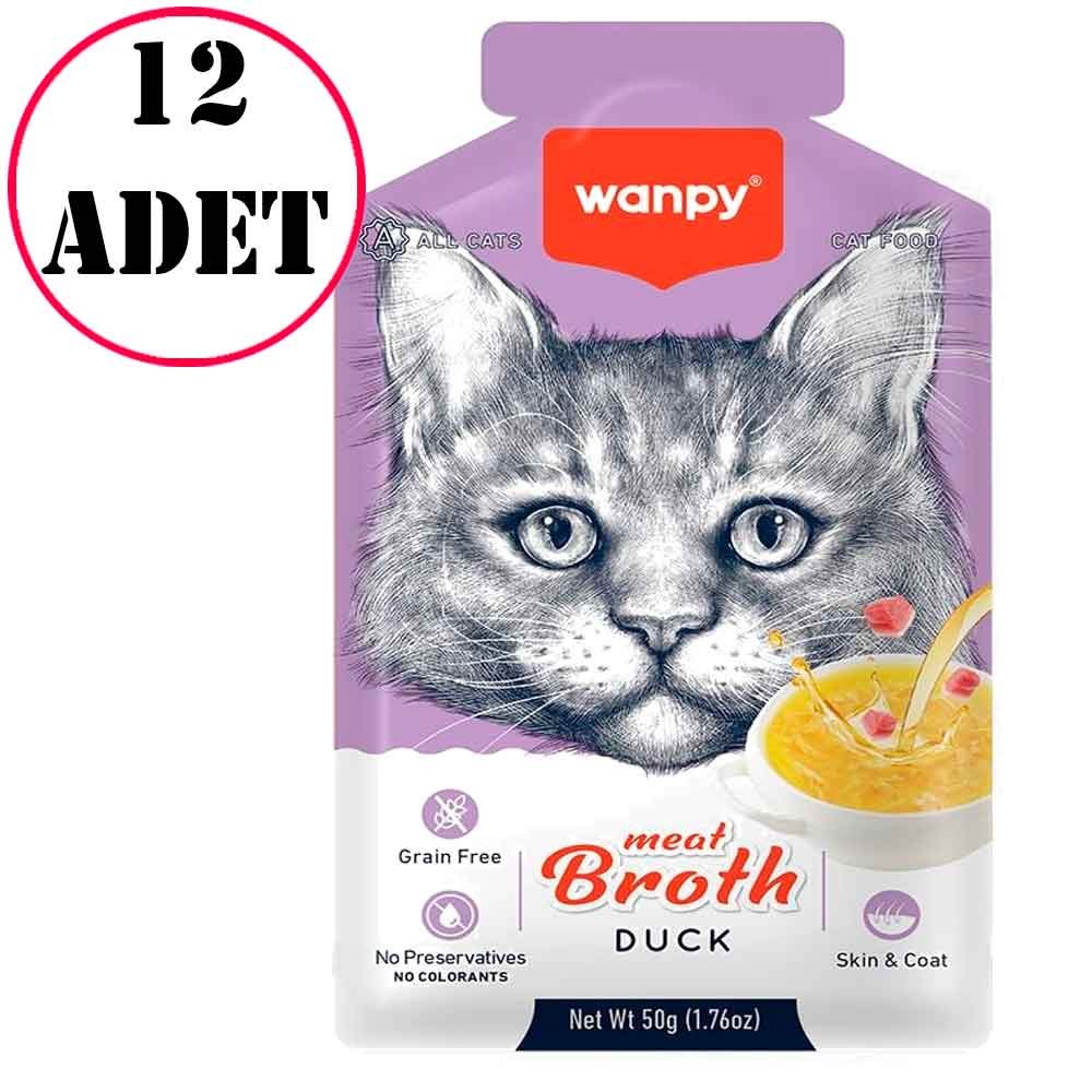 Wanpy Ördek Etli Tahılsız Kedi Çorbası 50 Gr 12 Ad 35014386 Amazon Pet Center