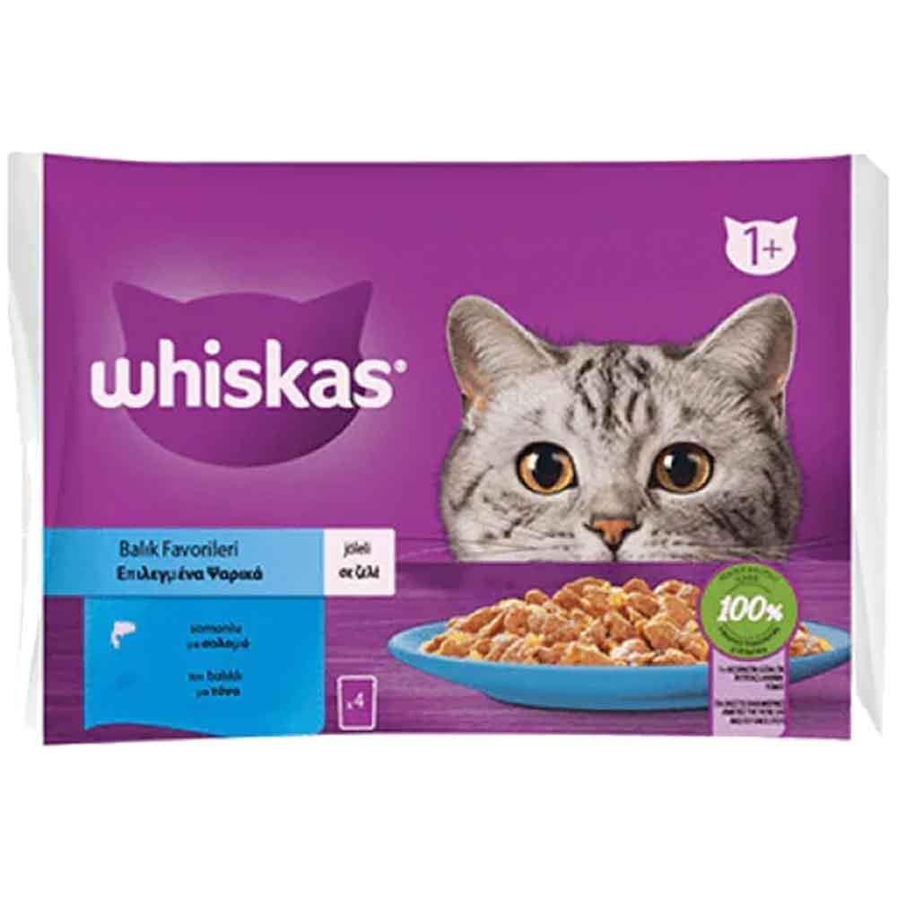 Whiskas Pouch Jöle İçinde Somonlu ve Ton Balıklı Yetişkin Kedi Konservesi 85gr (4'lü) 5900951301797 Amazon Pet Center