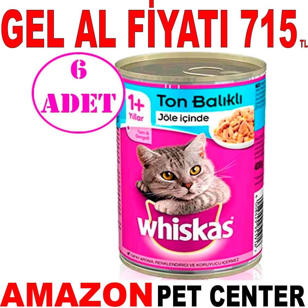 Whiskas Ton Balıklı Kedi Konservesi 400 Gr 6 AD Gel Al 18740004 Amazon Pet Center