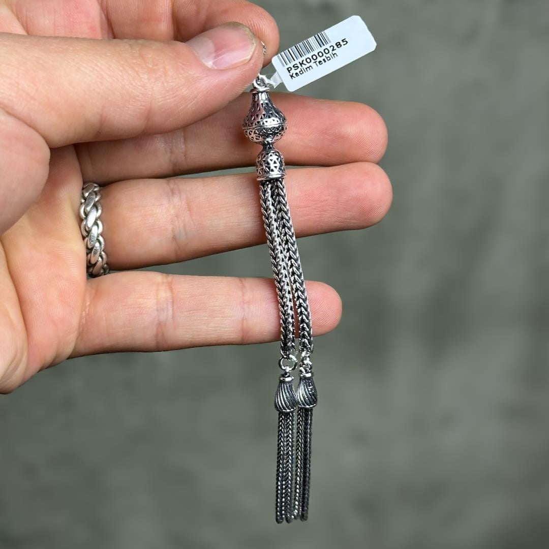 925 Ayar Çiftli Model Gümüş Püskül