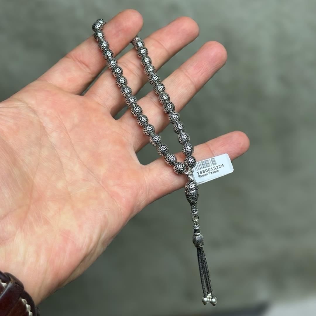 925 Ayar El İşçilikli Bilek Boy Model Telkari Tesbih
