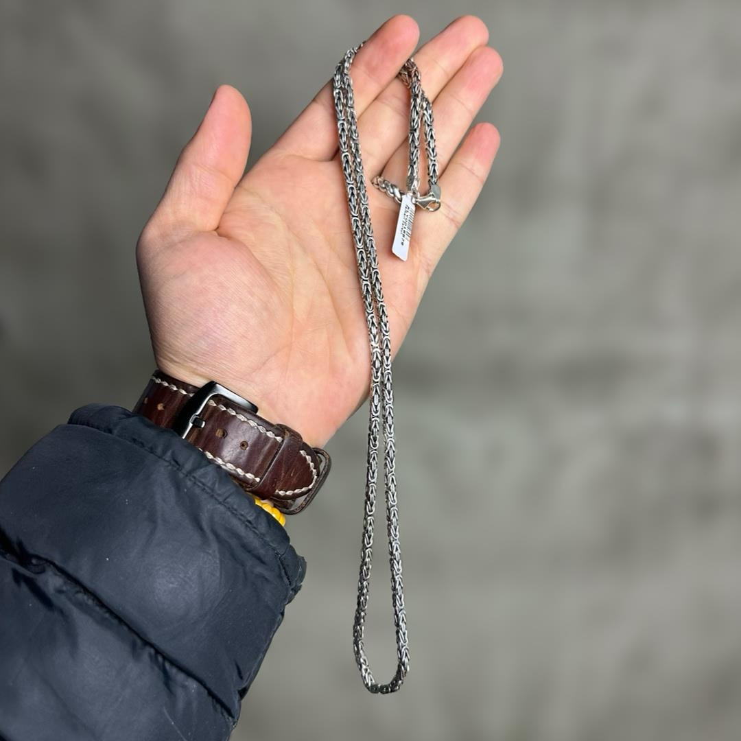 925 Ayar Gümüş Kral Model Erkek Kolye