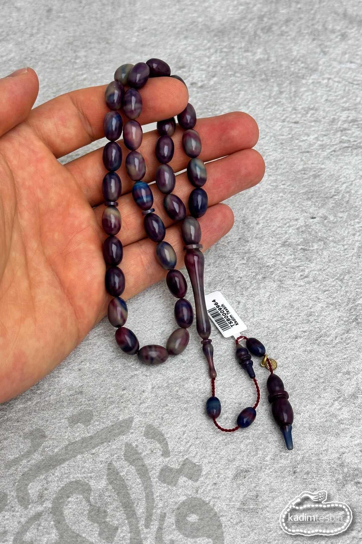 Beyzi Kesim Mor Tonlama Sıkma Kehribar Tesbih