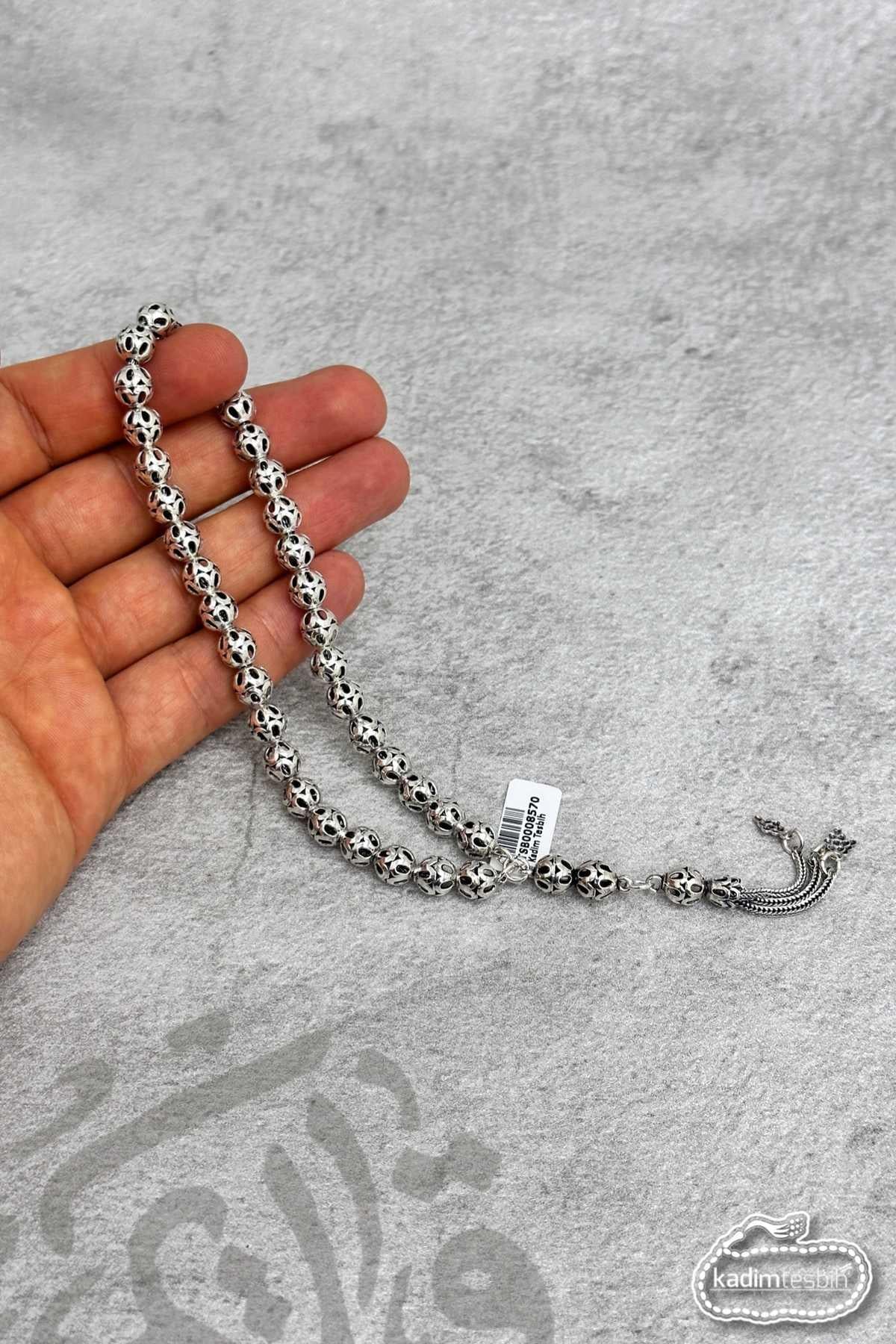 Bilek Boy 925 Ayar Telkari Gümüş Tesbih