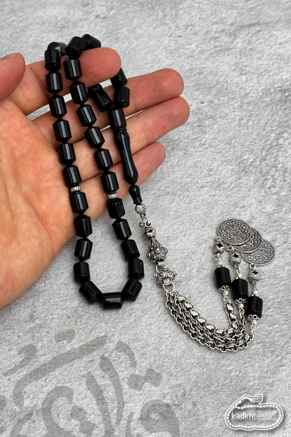 Kapsül Kesim 925 Ayar Gümüş Püsküllü Erzurum OltusuTesbih