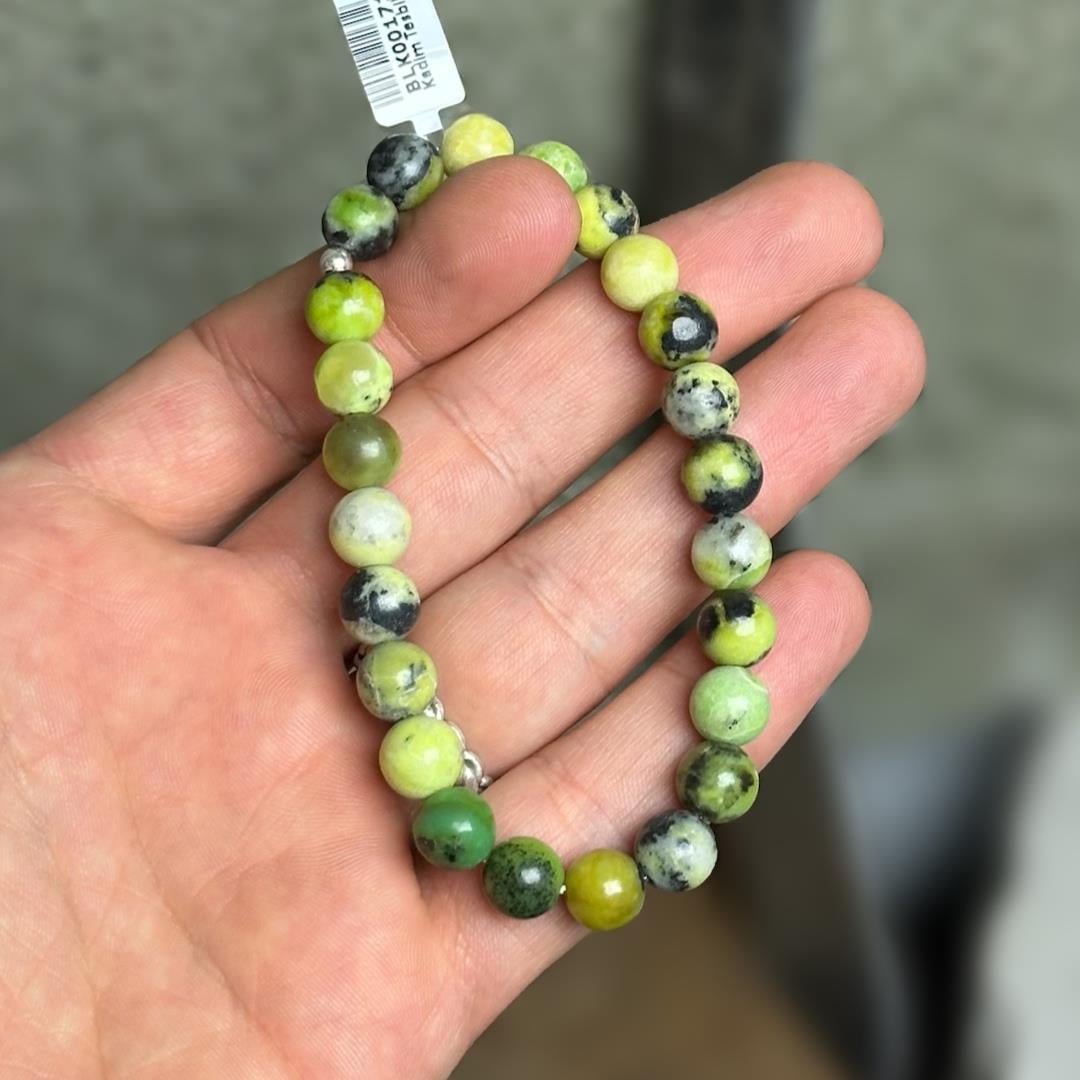 krizopras Doğal Taş Unisex Bileklik
