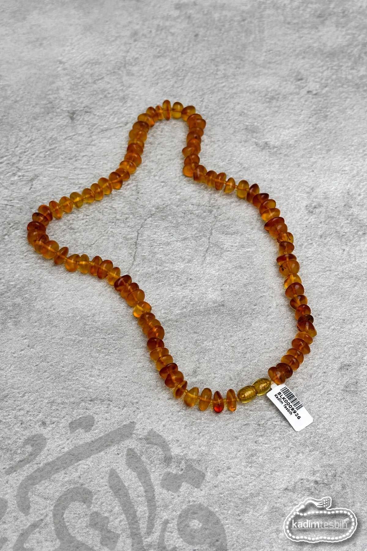 Unisex Kaya Damla Kehribar Kolye