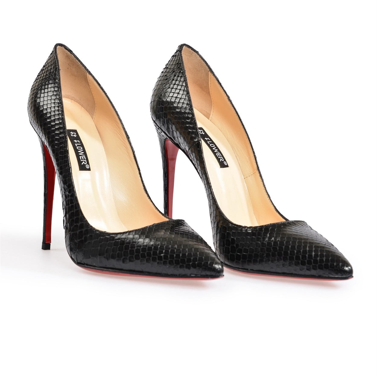  Siyah Piton Stiletto