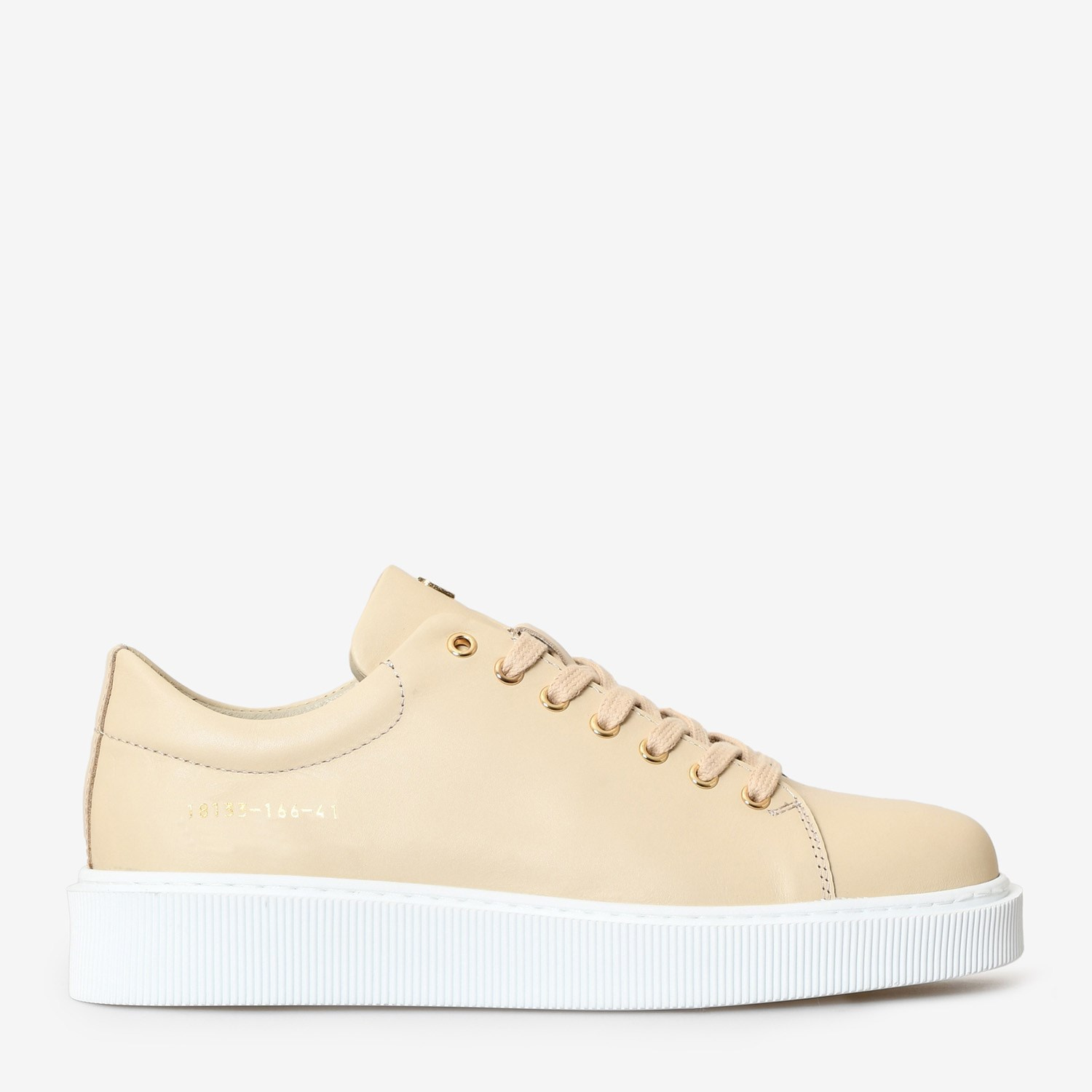 Bej Deri Erkek Sneaker