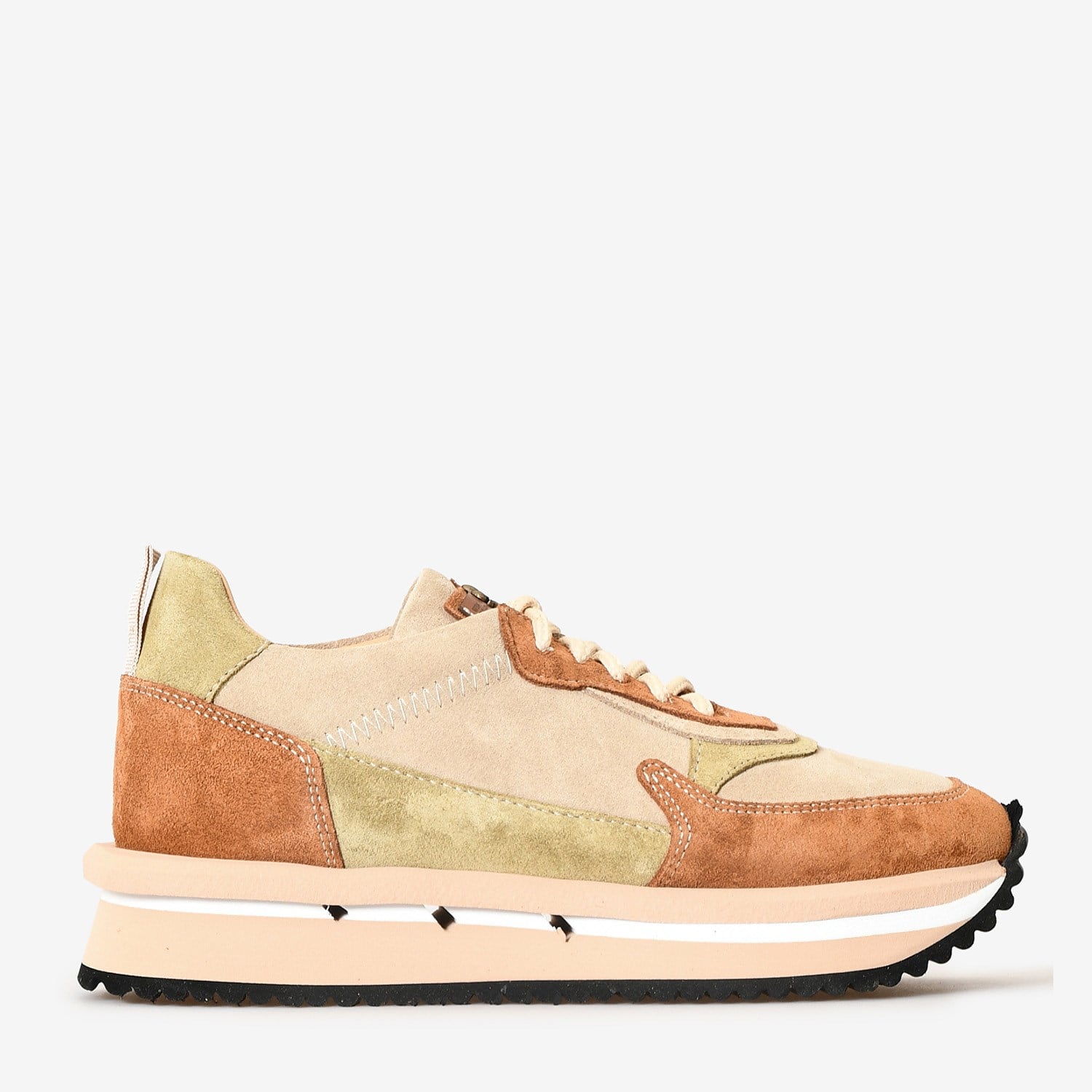 Bej Kombin Süet Kadın Sneakers