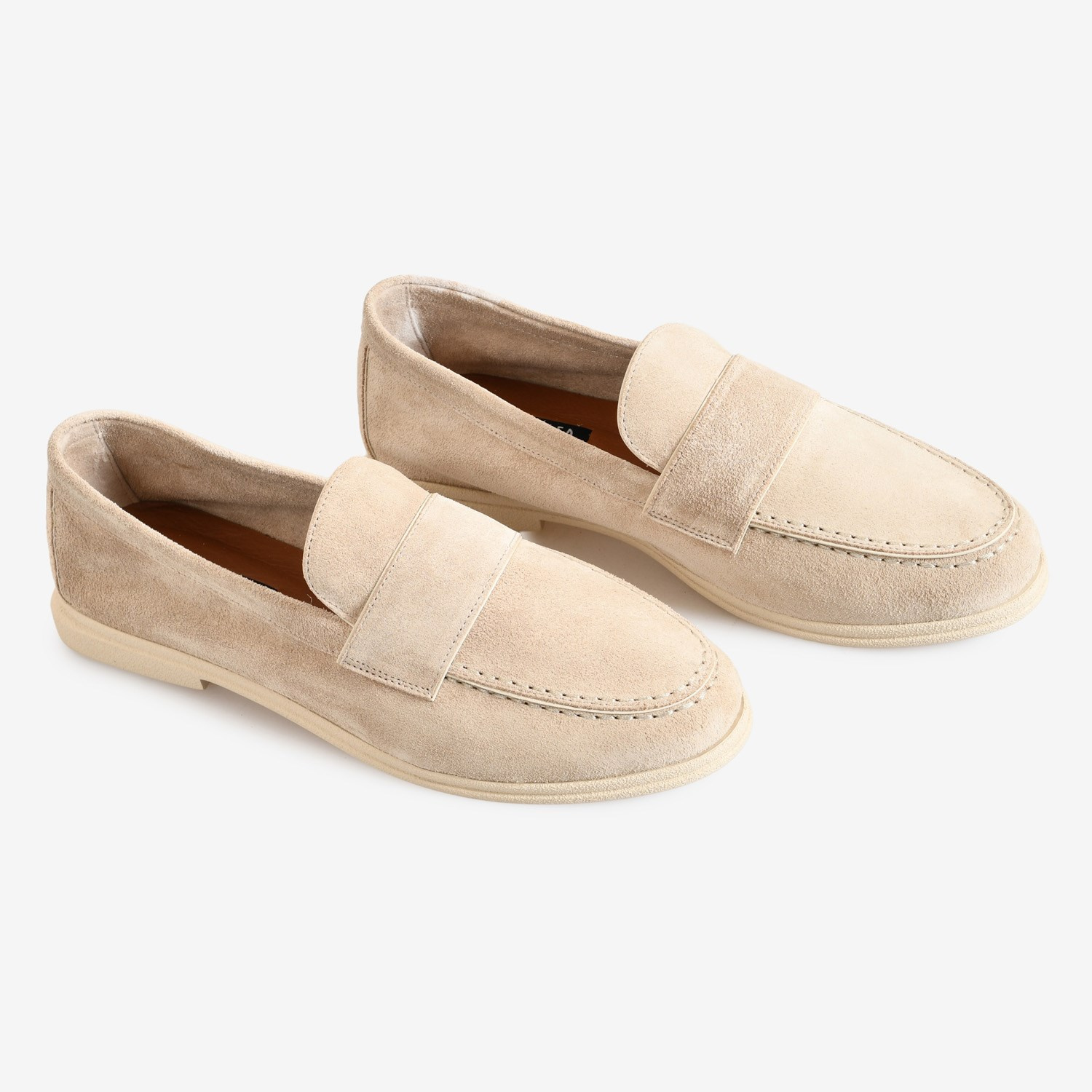 Bej Süet Kadın Loafer