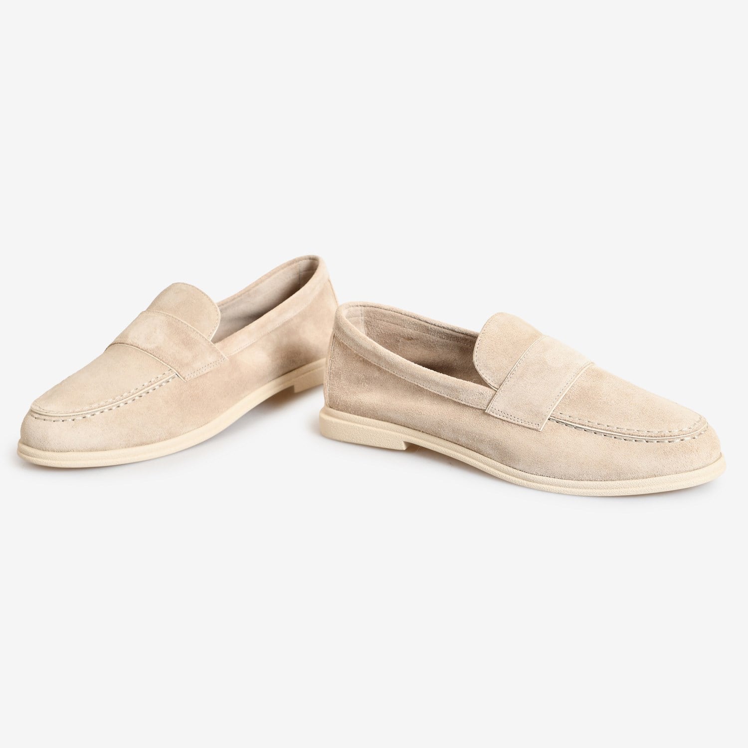 Bej Süet Kadın Loafer