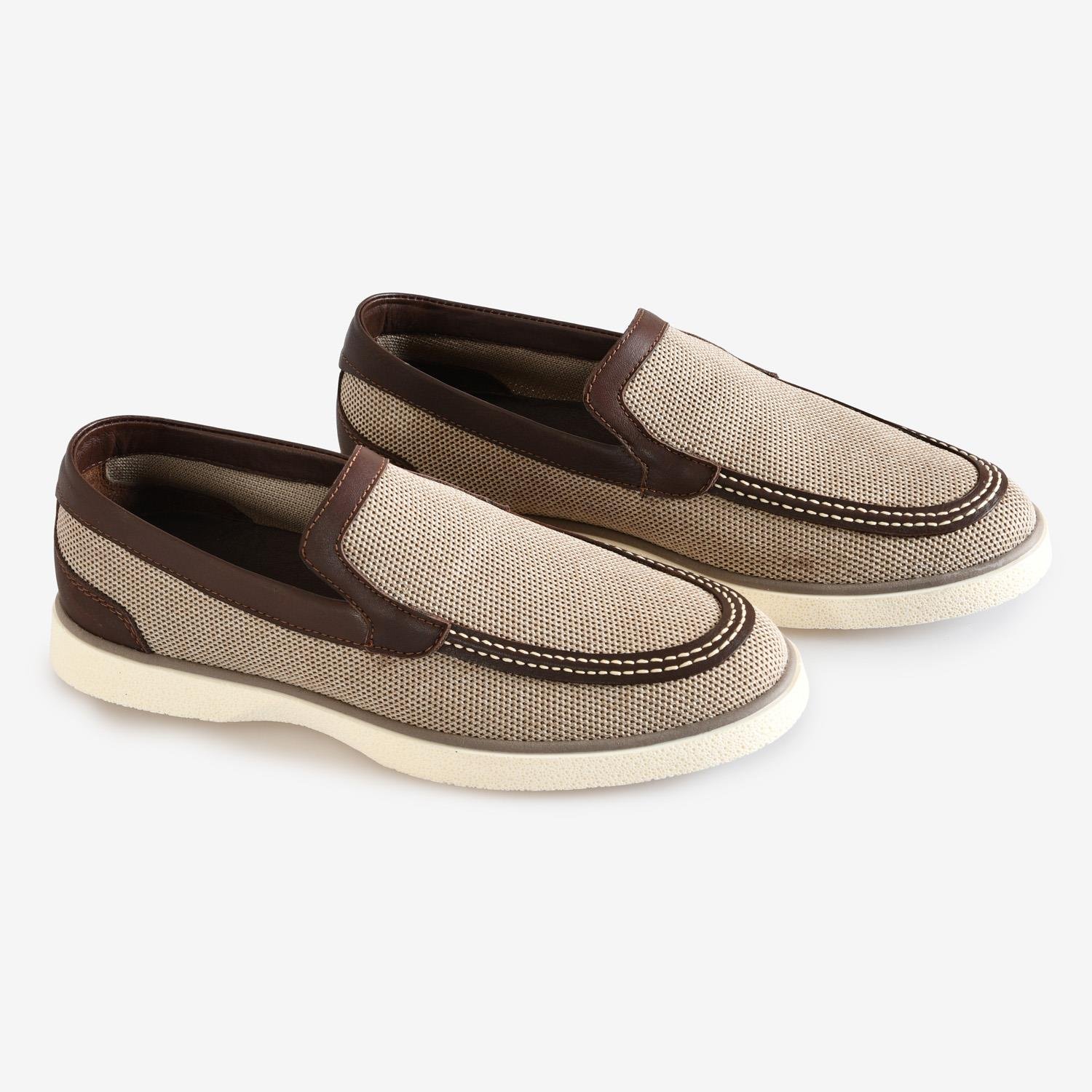 Bej Triko Erkek Loafer