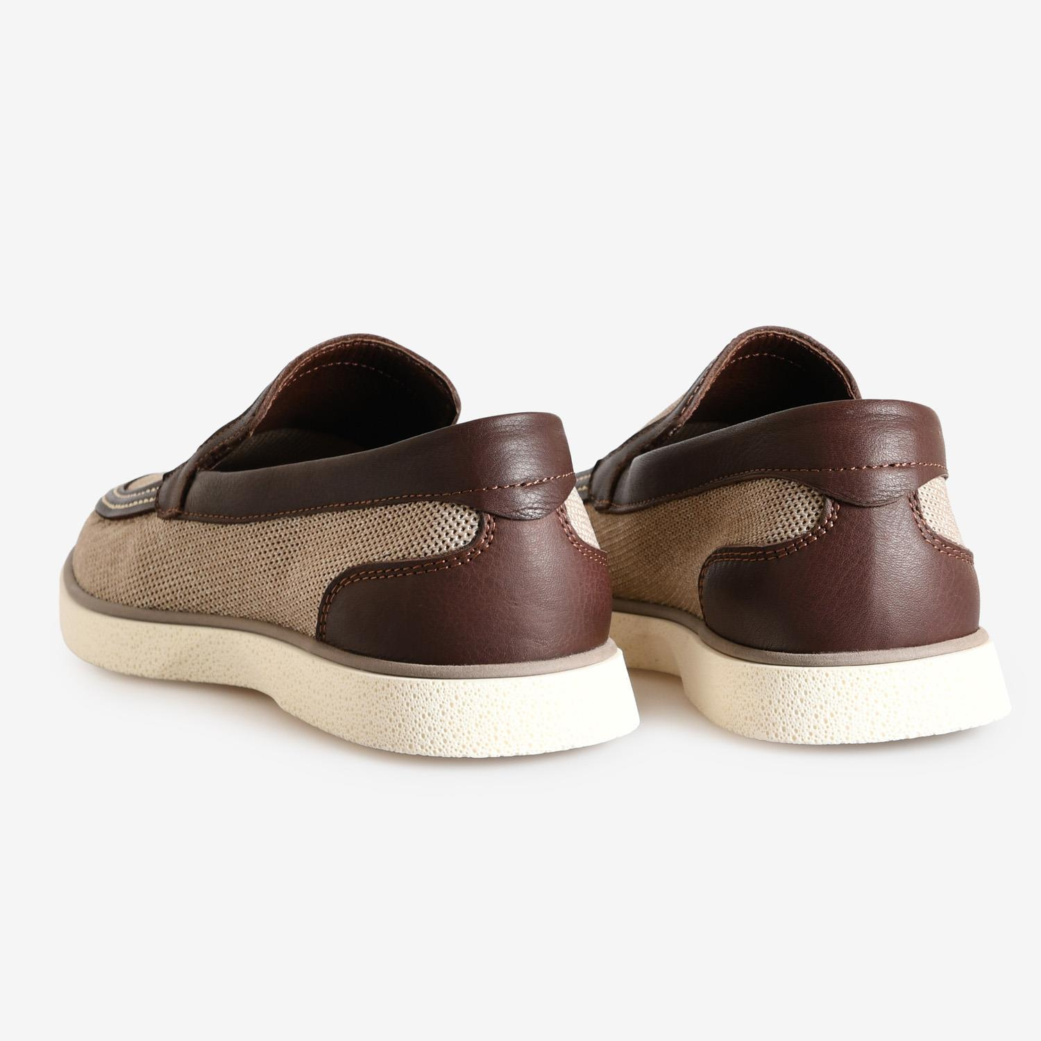 Bej Triko Erkek Loafer