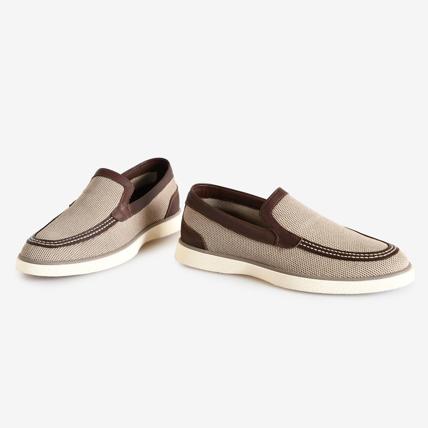 Bej Triko Erkek Loafer
