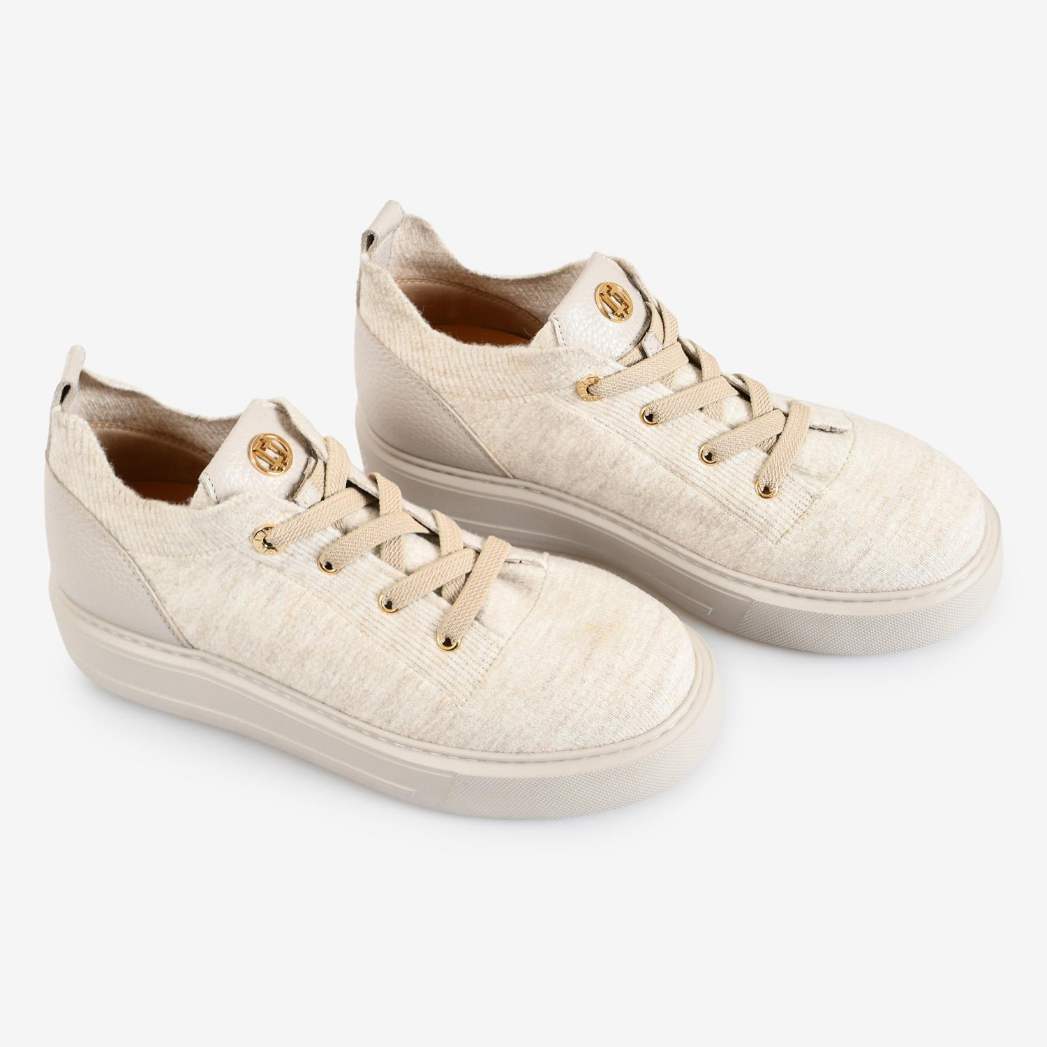 Bej Triko Kadın Sneaker