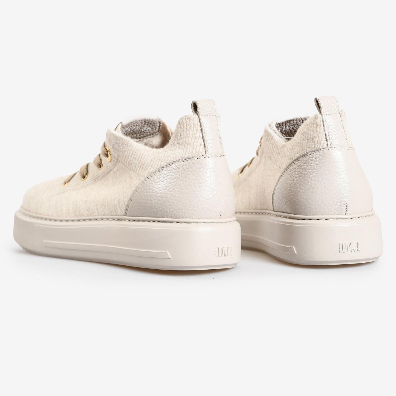 Bej Triko Kadın Sneaker