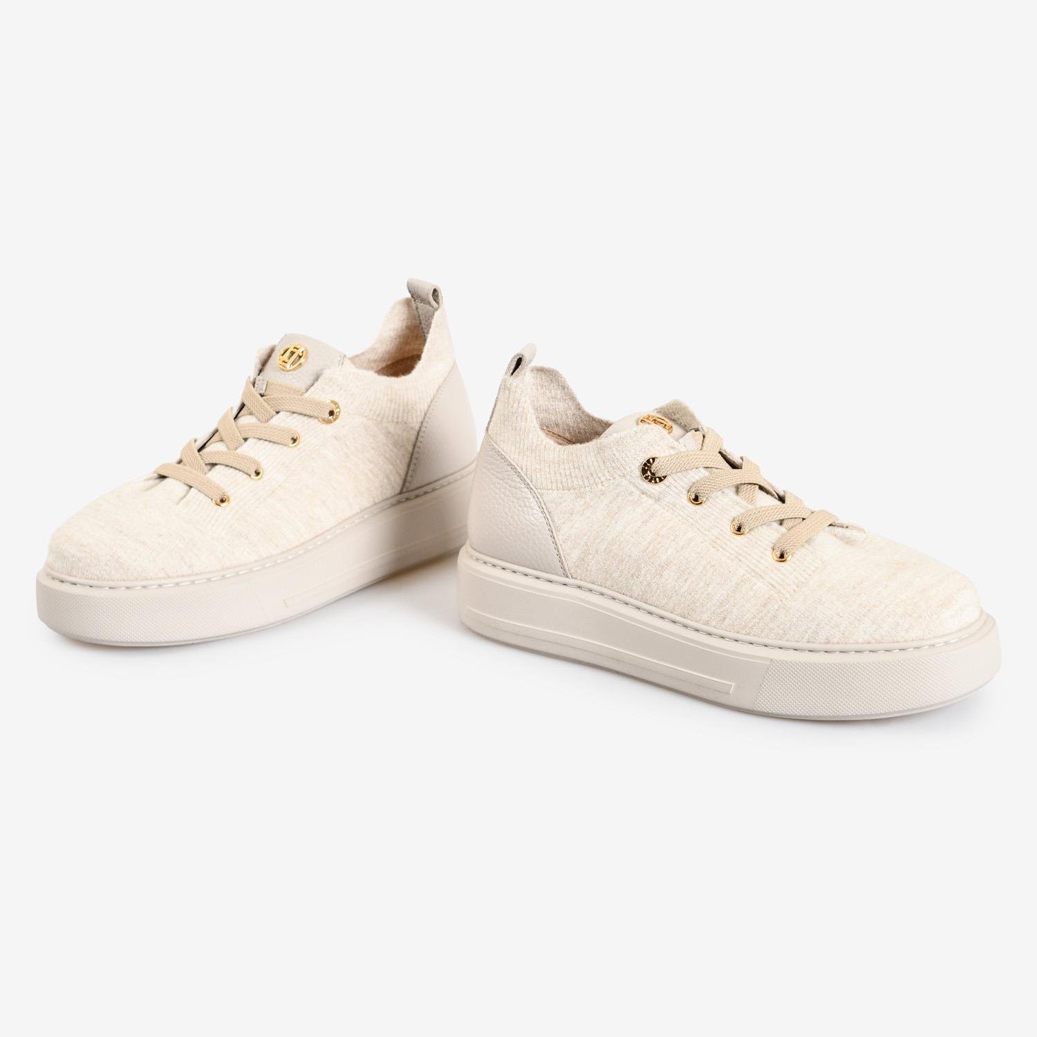 Bej Triko Kadın Sneaker