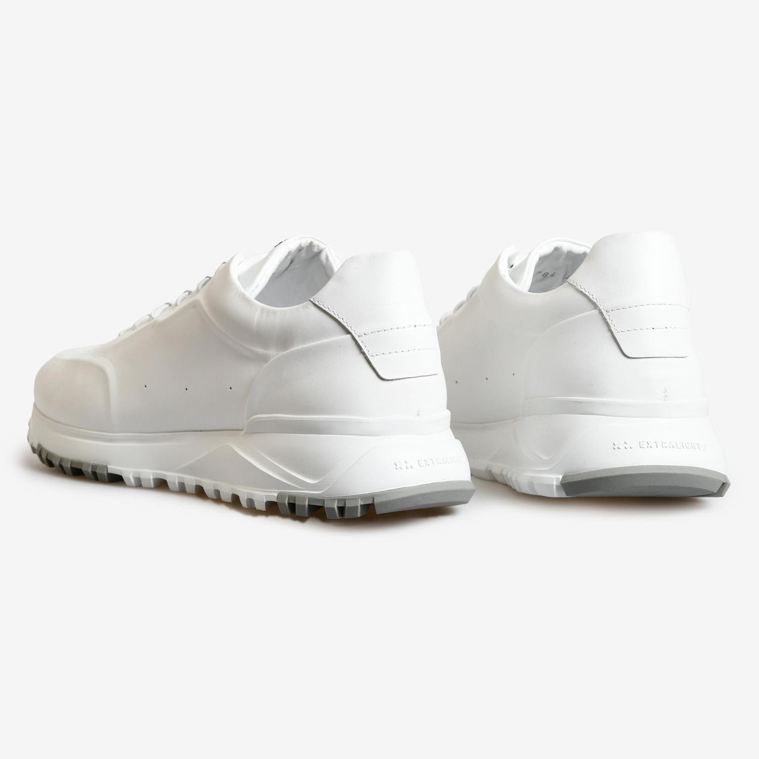 Beyaz Deri Erkek Bağcıklı Spor Ayakkabı