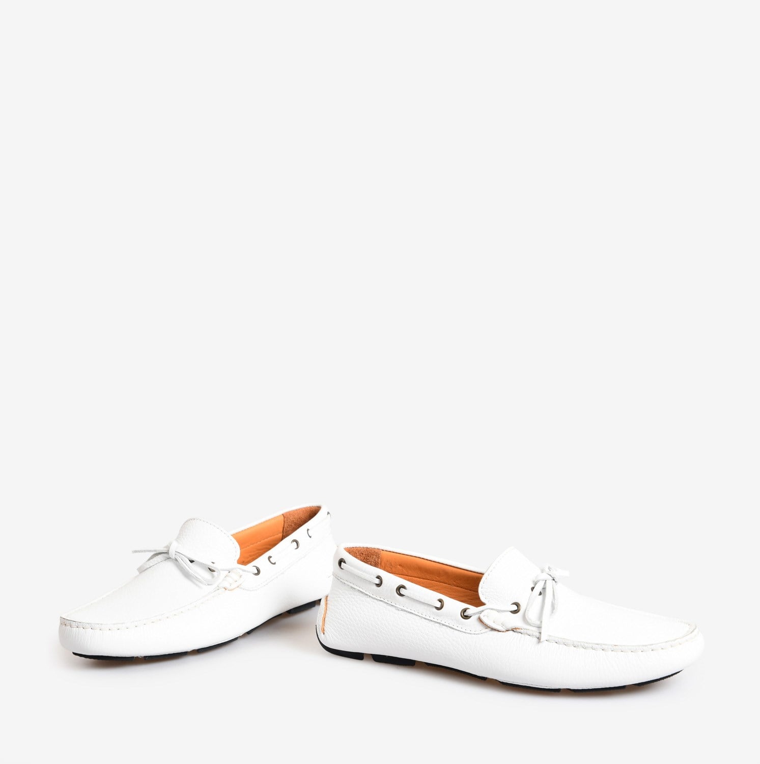 Beyaz Deri Erkek Loafer Ayakkabı