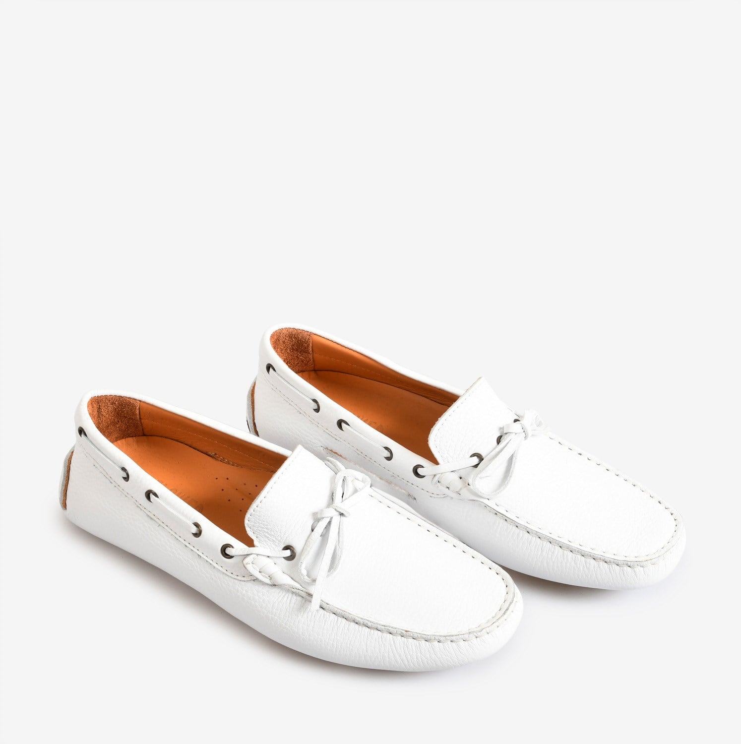 Beyaz Deri Erkek Loafer Ayakkabı