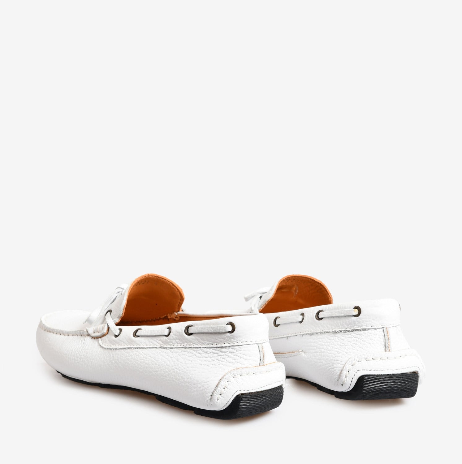Beyaz Deri Erkek Loafer Ayakkabı