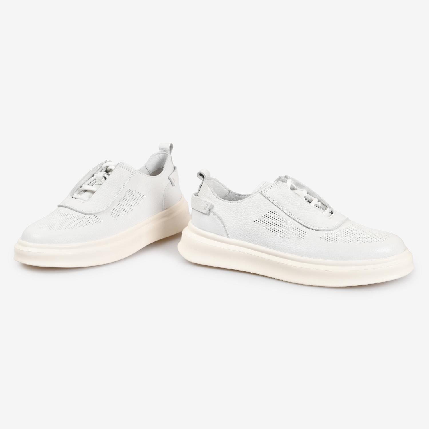 Beyaz Deri Erkek Sneaker