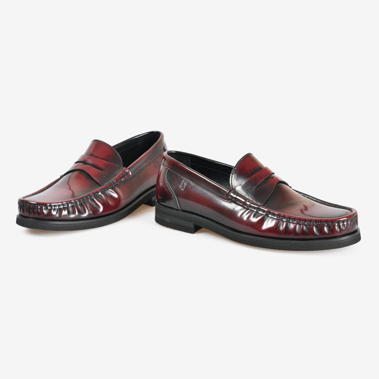 Bordo Deri Erkek Loafer