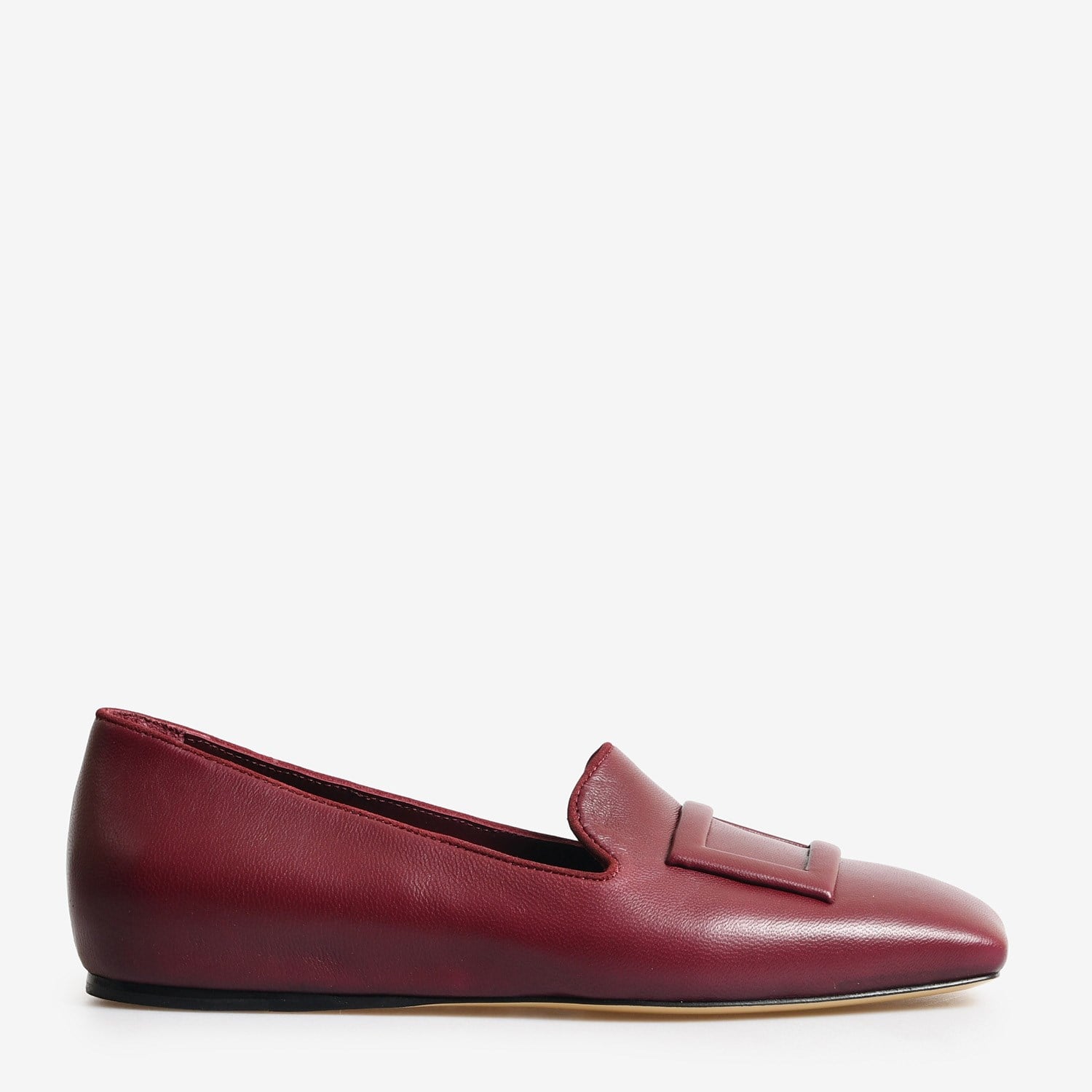 Bordo Deri Toka Detaylı Kadın Loafer