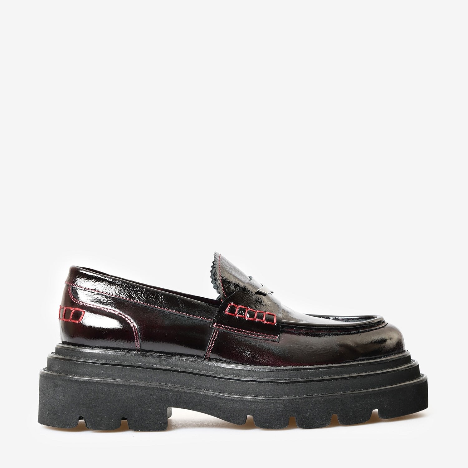 Bordo Rugan Kadın Loafer