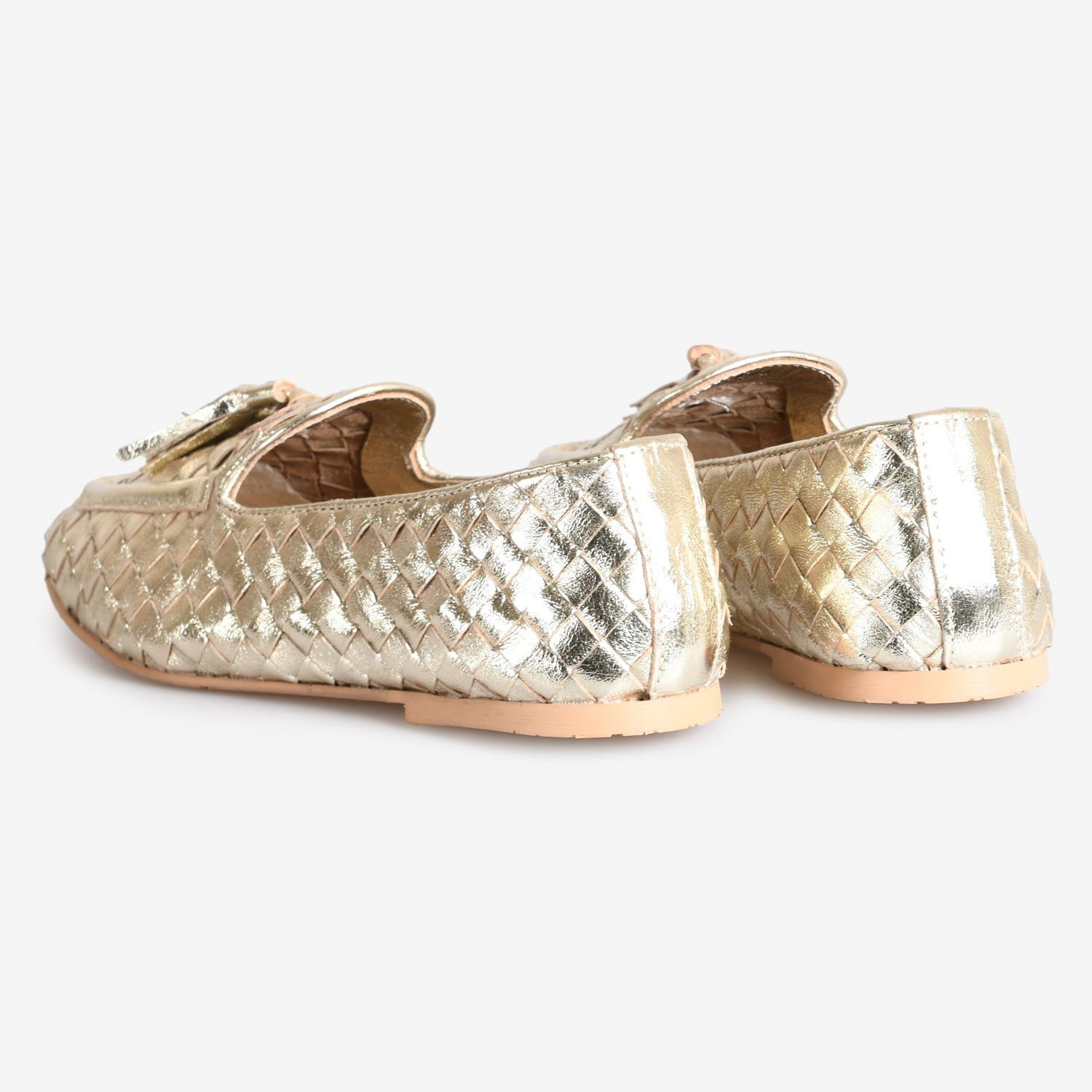 Dore Örgü Deri Kadın Loafer