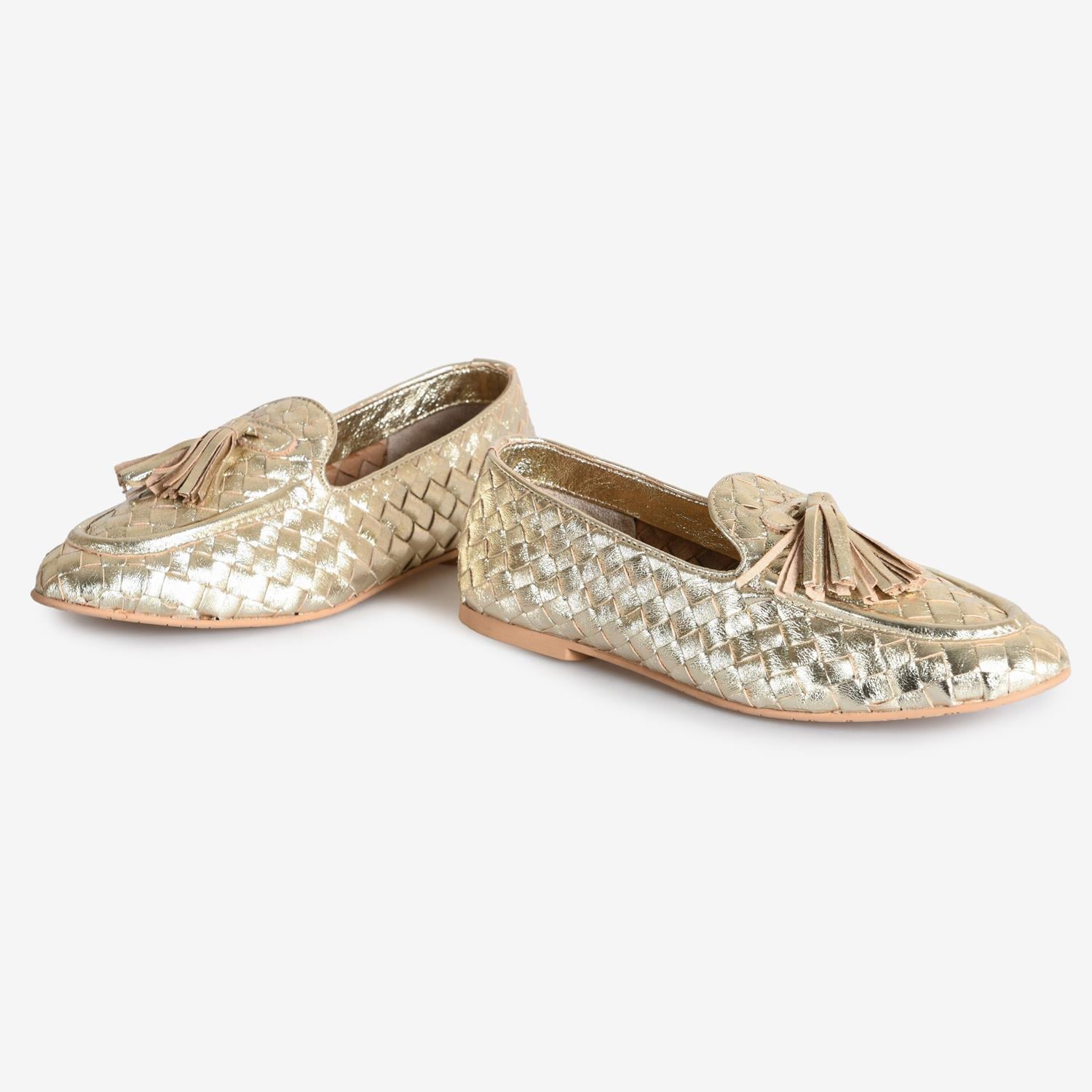 Dore Örgü Deri Kadın Loafer
