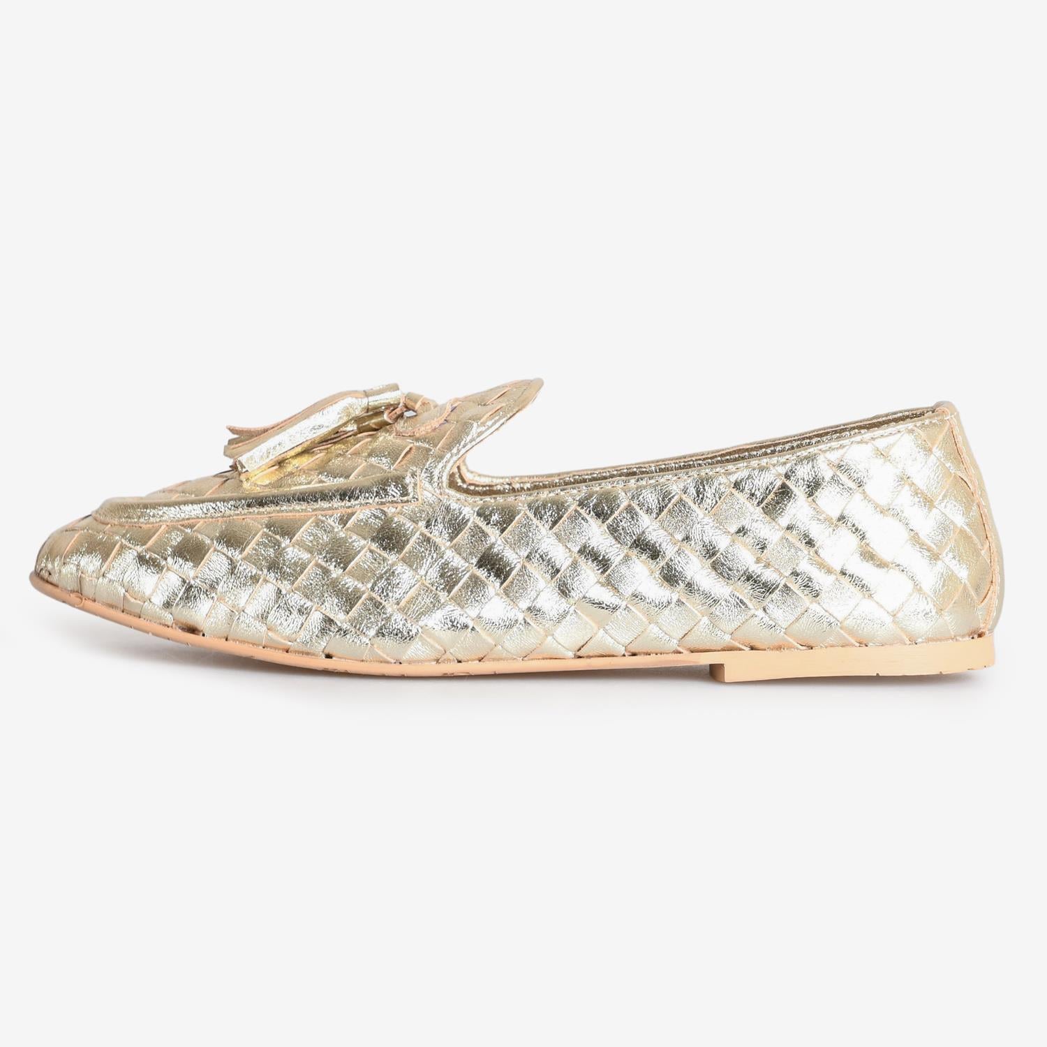 Dore Örgü Deri Kadın Loafer