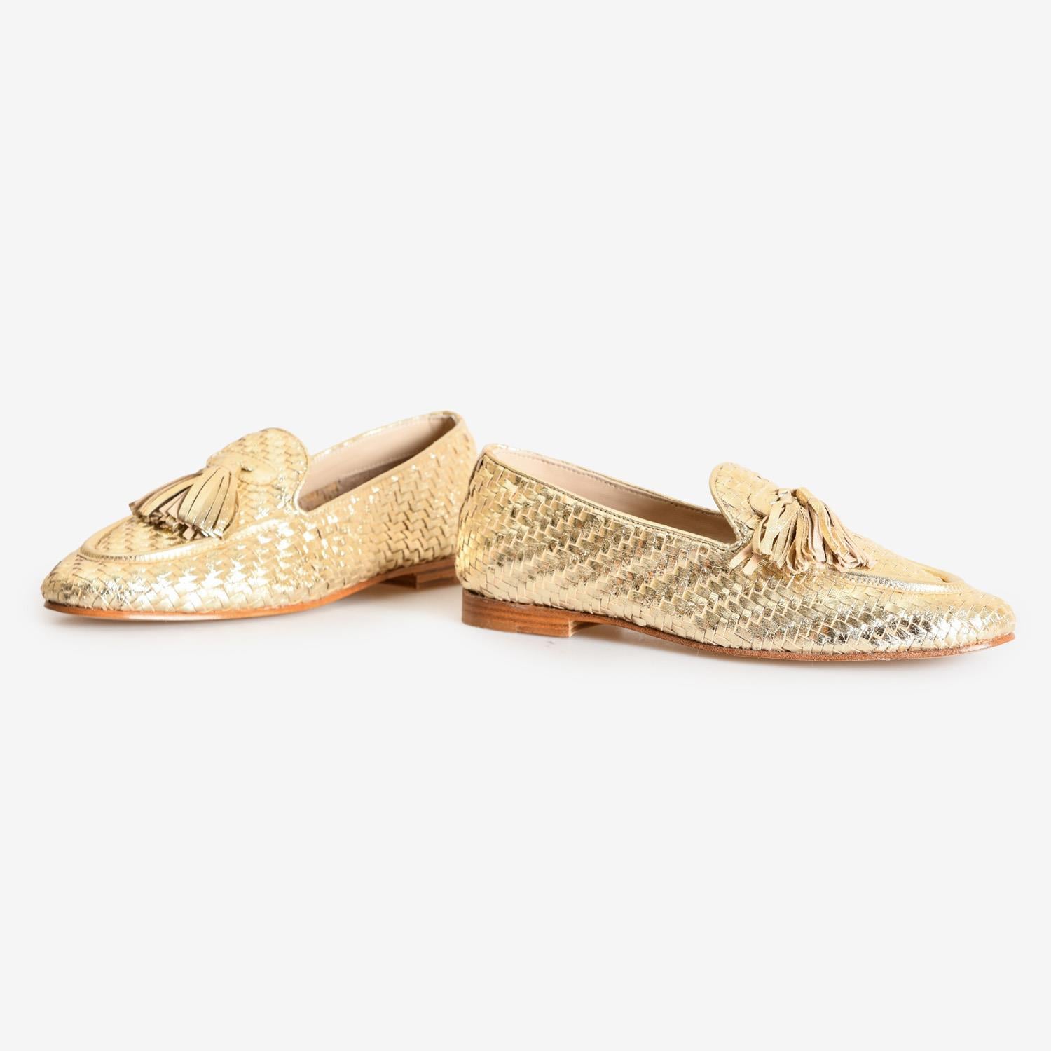 Dore Örgü Deri Püsküllü Kadın Loafer