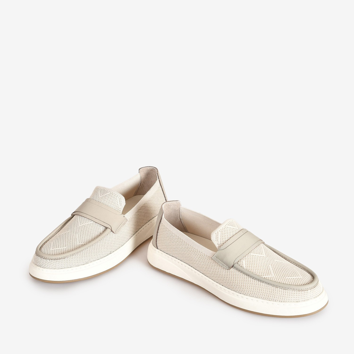 Flower Bej  Erkek Loafer
