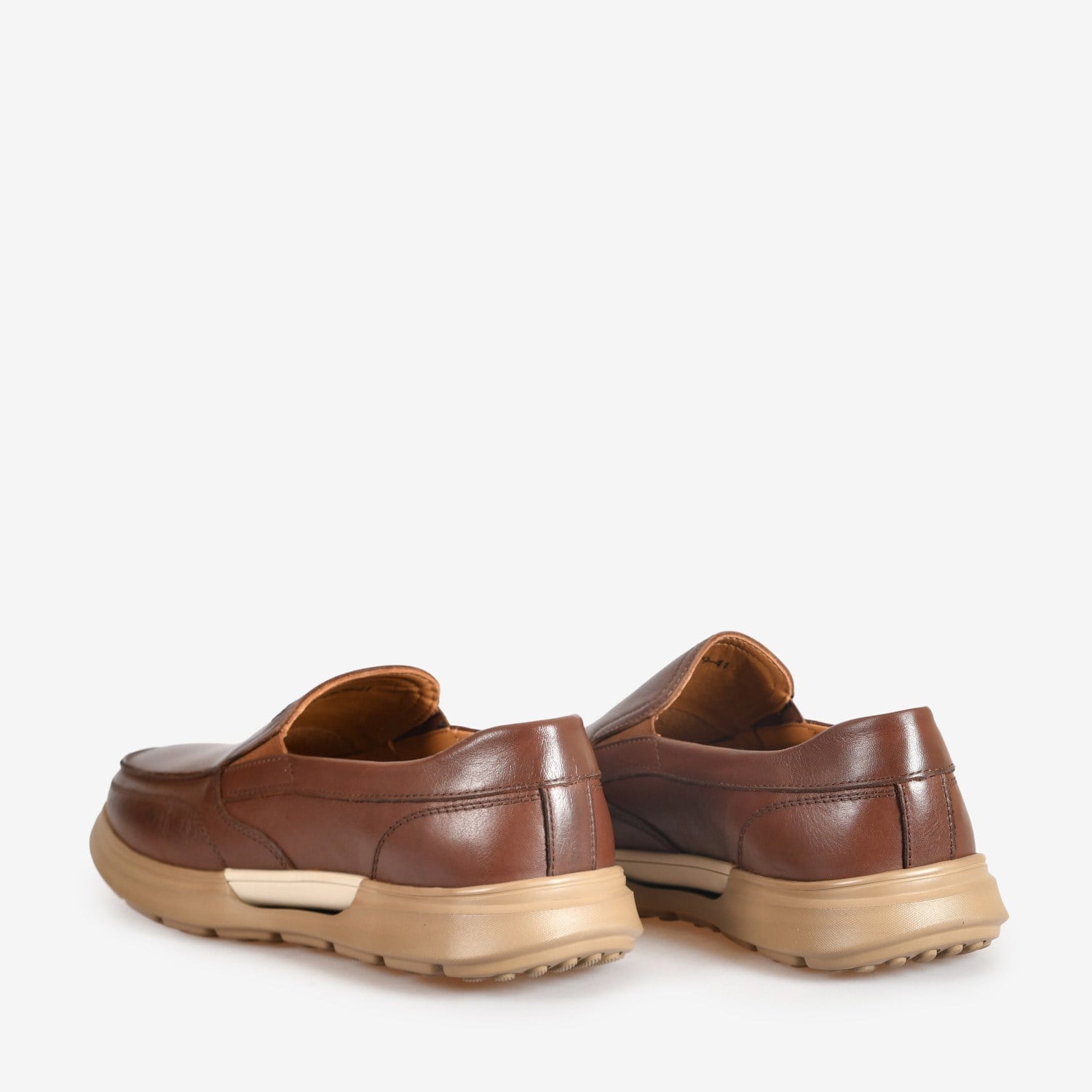 Flower Kahve Deri Erkek Loafer