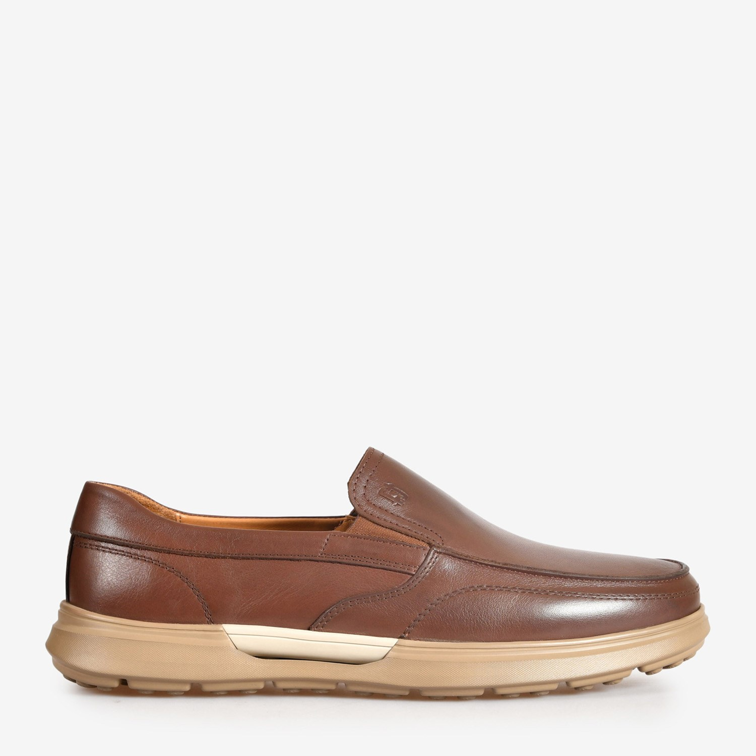 Flower Kahve Deri Erkek Loafer