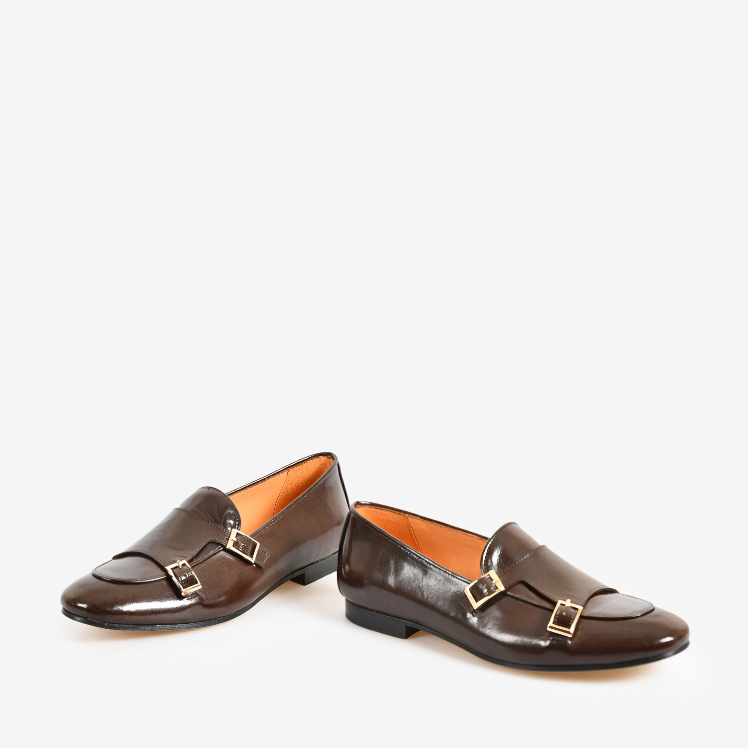Flower Kahve Deri Kemer Detaylı Kadın Loafer