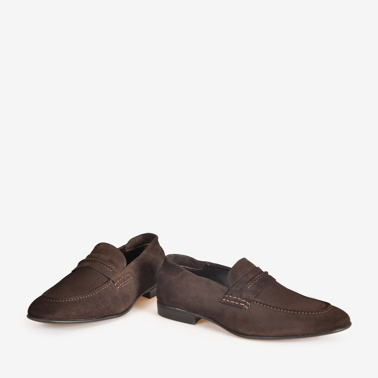 Flower Kahve Süet Erkek Loafer